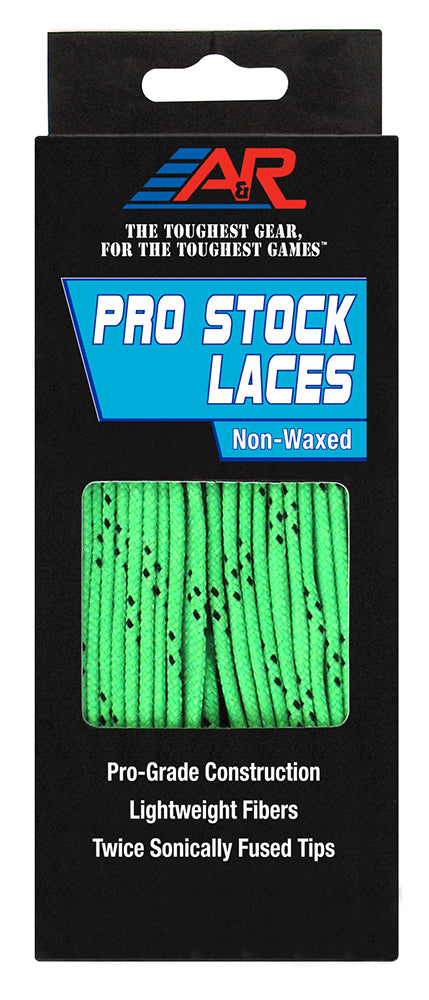 A&R Pro Stock Hockey Skate Laces Lime