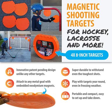 Top Shelf Targets Sniper Magnetic Shooting Targets - 8" (4-Pack) Orange