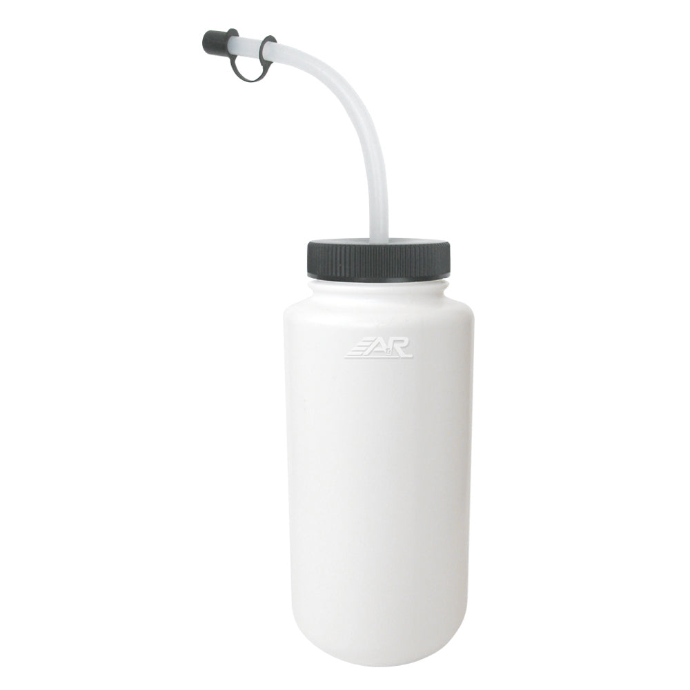A&R Water Bottle - Curved Straw/White