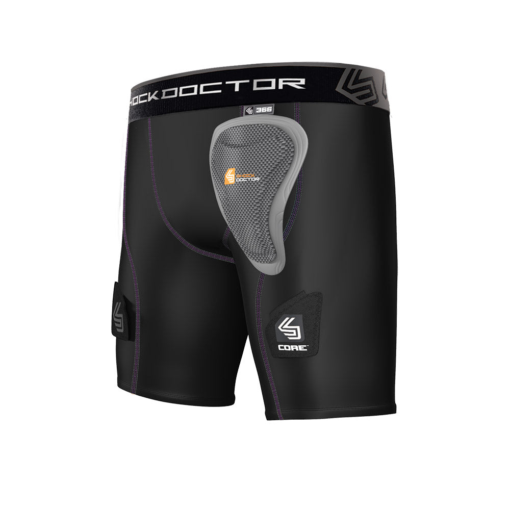 Shock Doctor Adult Women's Core Compression Hockey Short with Pelvic Protector