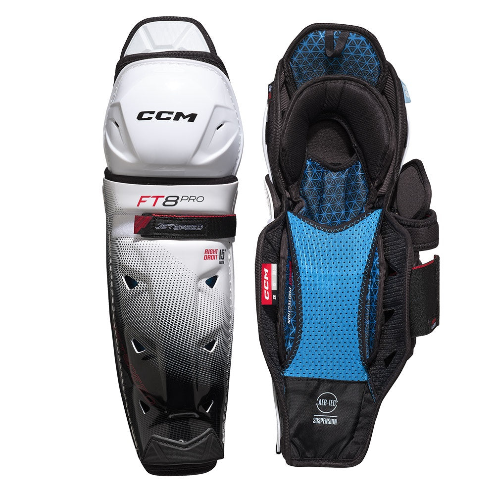 CCM Jetspeed FT8 Pro Senior Ice Hockey Shin Guards