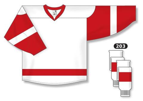 Detroit Red Wings Customized Replica Hockey Jersey Red / Medium