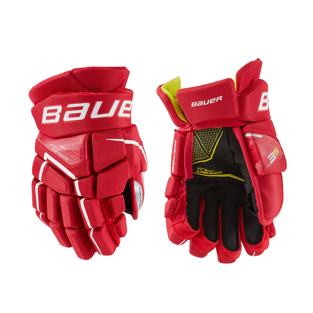 Bauer Supreme 3S Junior Ice Hockey Gloves - Red