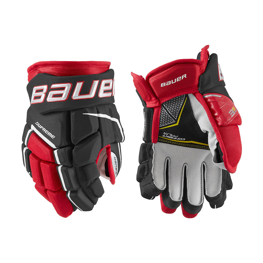 Bauer Supreme 3S Pro Junior Ice Hockey Gloves - Black/Red/White