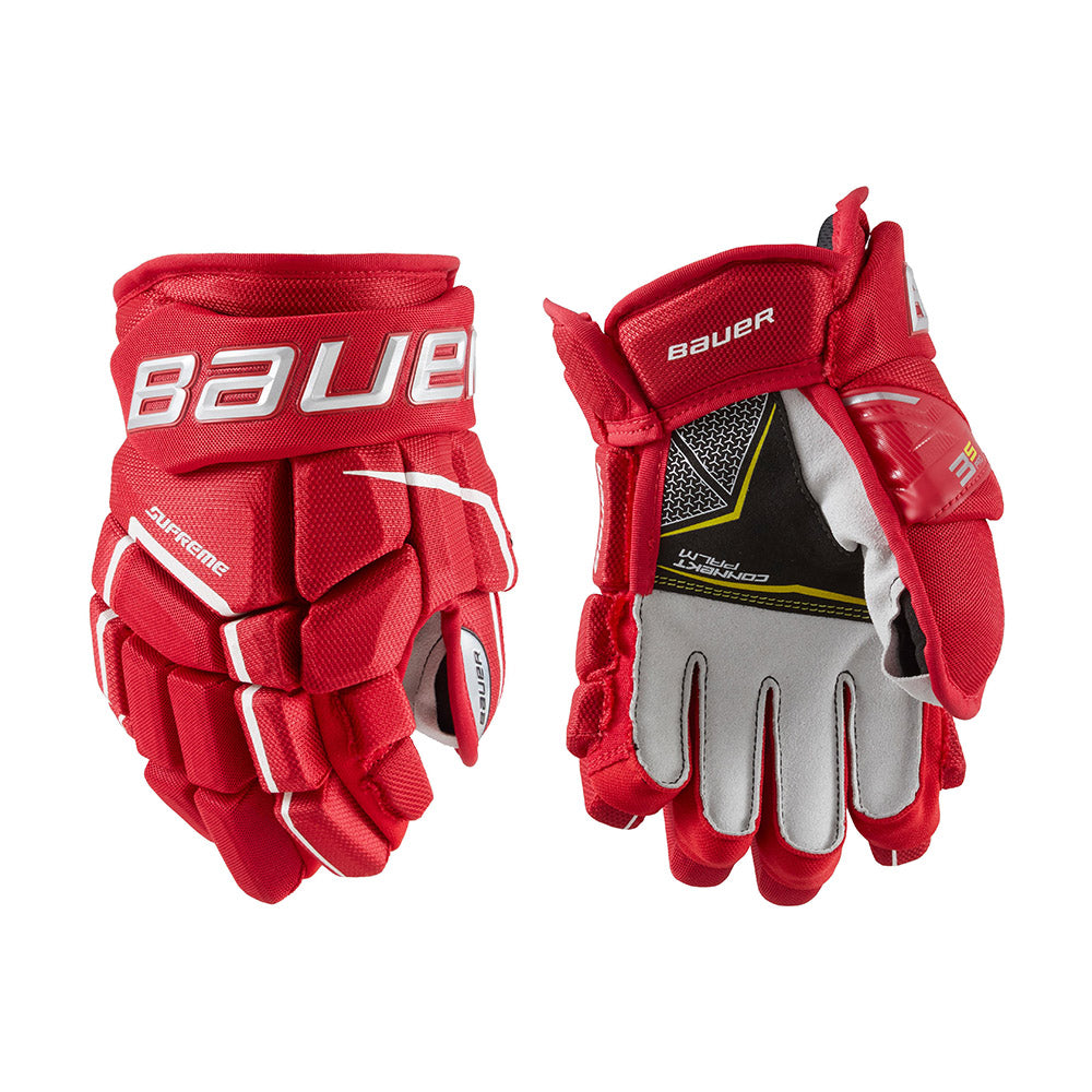Bauer Supreme 3S Pro Junior Ice Hockey Gloves - Red