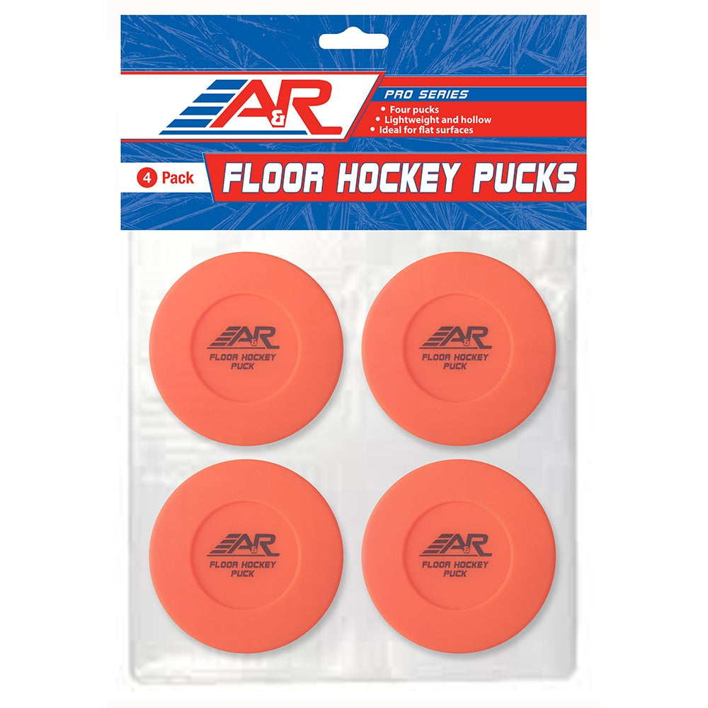 A&R Floor Hockey Pucks - 4-Pack