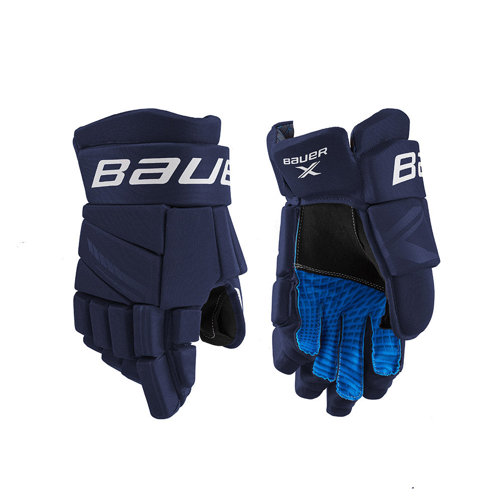 Bauer X Intermediate Ice Hockey Gloves Navy