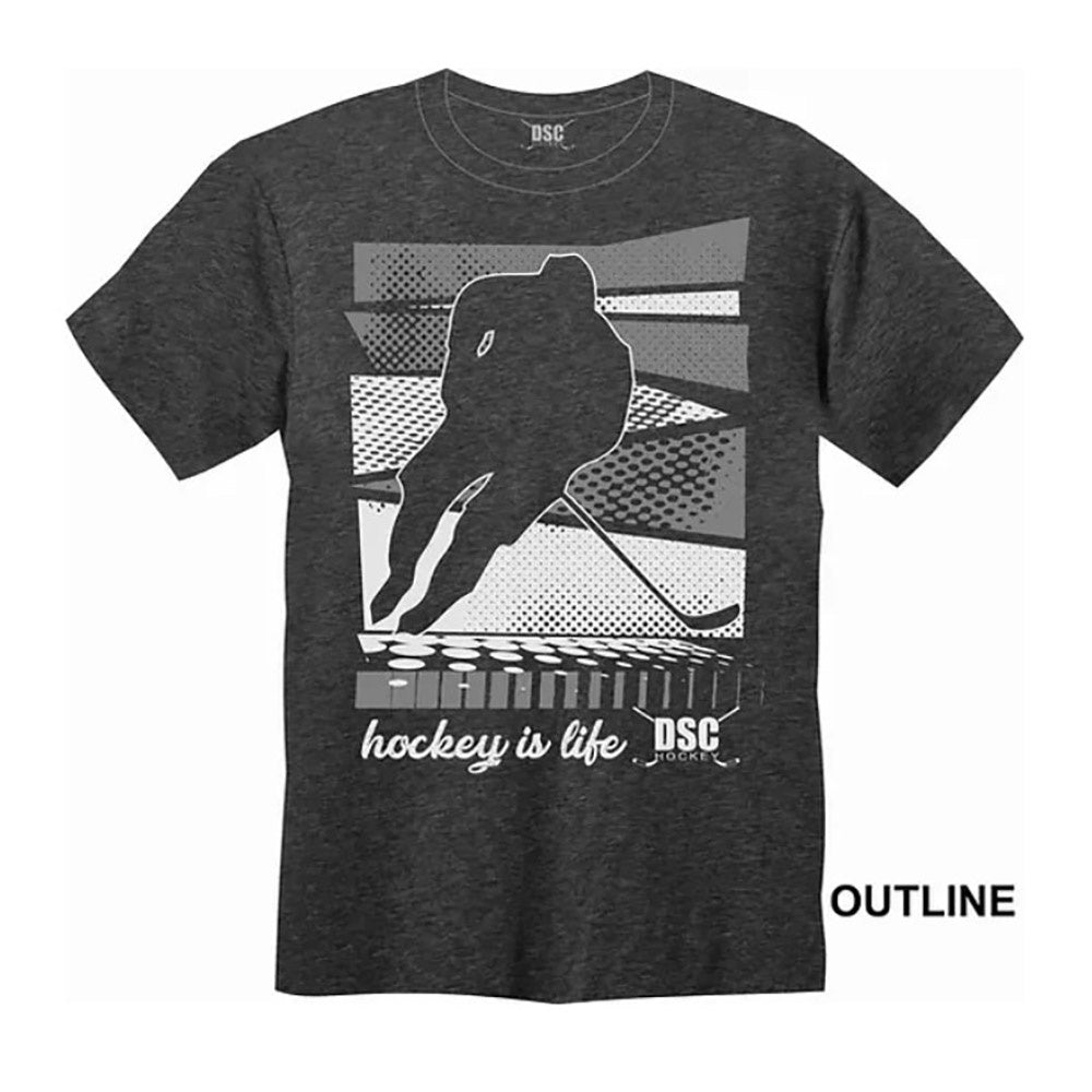DSC "Outline/Hockey is Life" Adult T-Shirt