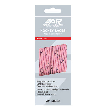 A&R Pro Stock Waxed Hockey Skate Laces Pink