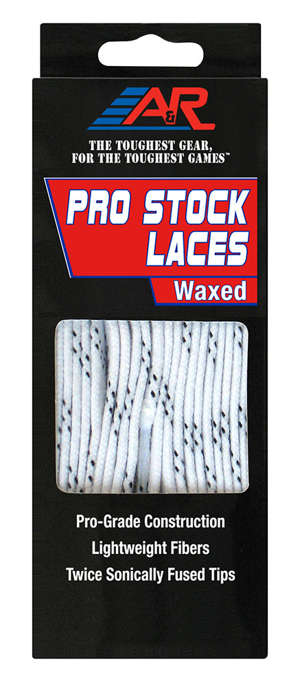 A&R Pro Stock Waxed Hockey Skate Laces White
