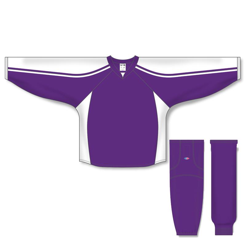Athletic Knit Custom Purple/White 7600 Jersey - Discount Hockey