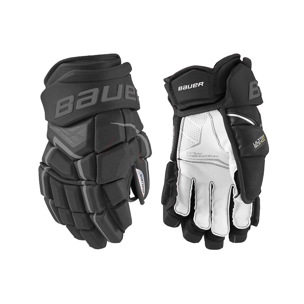 Bauer Supreme Ultrasonic Intermediate Ice Hockey Gloves - Black