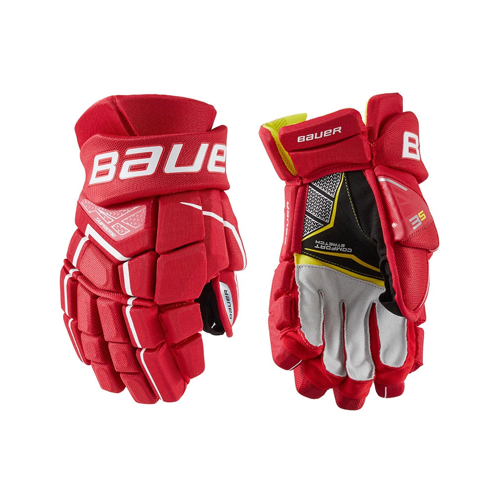 Bauer Supreme 3S Intermediate Ice Hockey Gloves - Red