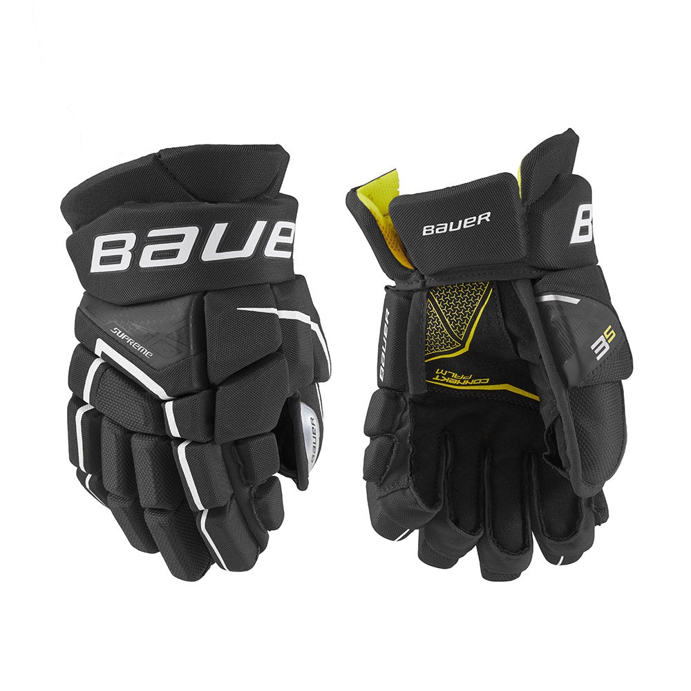 Bauer Supreme 3S Junior Ice Hockey Gloves - Black/White